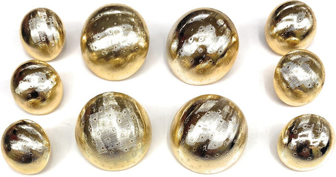 Dome Matte Gold Buttons Sets for Dress, Suit & Blazers 10 Pc....