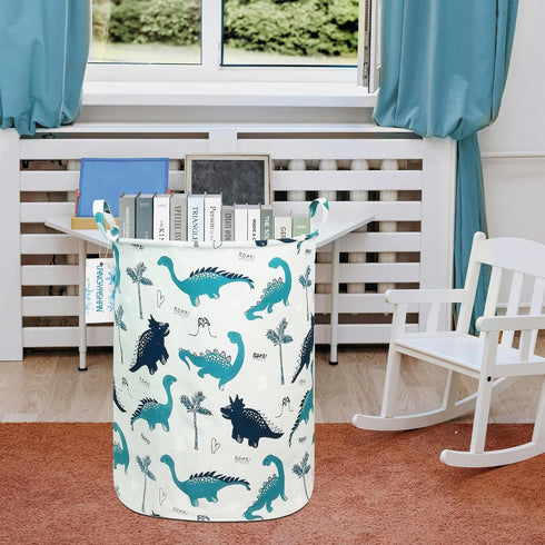 LANGYASHAN Laundry Basket Canvas Fabric Collapsible Organizer Basket for Storage Bin Toy Bins Gift Baskets Bedroom Clothes Children Nursery Hamper...