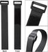 50-PCS Black Hook and Loop Reusable Fastening Cable Tie Down Straps- 0.8" x 8"...