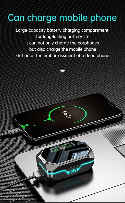 True Wireless Earbuds, 2024 Bluetooth Headphones 5.3 Earbuds, Waterproof Touch Control Ear Buds in-Ear Built-in Mic, with LED Power Display, IP7 W...