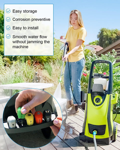 ???????????????? Adjustable Angle Pressure Washer Nozzle Spray Tip, SPX3000-TPS Quick Connect Spray Tip Set Fits for Sun Joe SPX 3000 Series and U...