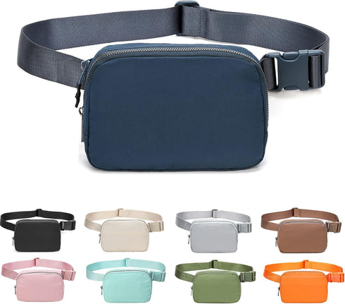 Fanny Belt Bag Waist Pack Crossbody Bags Bum Bag for Running Hiking Travel Workout Adjustable Strap for Women -blue...