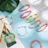 Junkin 12 Pieces Preppy Bracelets Surfer Heishi Bracelets Stackable Colorful Beaded Stretch Bracelets Elastic Bohemia Bracelets Gift for Women Gir...