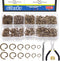 Glarks 1403Pcs 10mm 5mm 4mm 7mm 8mm Open Jump Rings Kit, Iron Round Ring Connectors Nickel Free Bronze O Rings for Jewelry Making Connectors and N...