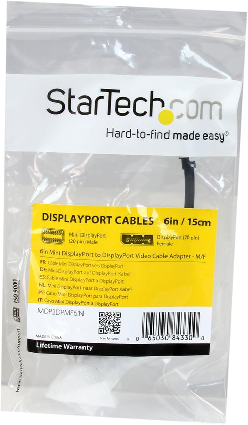 StarTech.com Mini DisplayPort to DisplayPort Adapter - 4K x 2K UHD Video - Mini DP to DP Converter - Mini DisplayPort to DisplayPort 1.2 Adapter -...