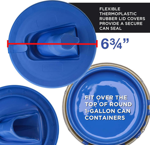 Master Elite Paint Can Lid Cover and Pouring Spout for 1-Gallon Containers, 2 Pack - Secure Seal with Built-in Spout to Pour Paint Easy, Prevents ...