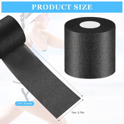30 Yards Pre-wrap Athletic Tape Foam Underwrap Tape Sports Foam Underwrap Bandage Athletic Foam Tape for Wrists Elbows Knees Ankles Hair, 2.76 Inc...