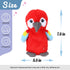 Hopearl Talking Parrot Repeats What You Say Nodding Electric Interactive Animated Toy Speaking Plush Buddy Gifts for Toddlers, Red, 7.5''...