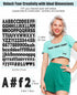 1 Inch Iron on Letters and Numbers for Clothing, 5 Sheets 755 Pieces Vinyl Heat Transfers Letters with A-Z and 0-9 Iron on Letters for Fabric Numb...