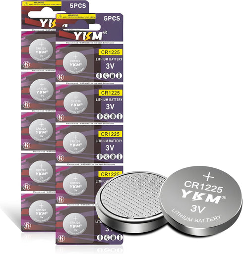 10 Pack CR1225 3V Lithium Battery for Thermometer Watch Calculator Laser Pointer 3 Volt Button Coin Battery CR 1225?5-Year Warranty?...