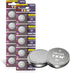 10 Pack CR1225 3V Lithium Battery for Thermometer Watch Calculator Laser Pointer 3 Volt Button Coin Battery CR 1225?5-Year Warranty?...