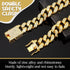 LEIFIDE Dog Chain Collar Gold 20 mm Wide Diamond Collar Large Dog Necklace Metal Pet Crystal Collar Jewelry Accessories for Medium Large Dogs(18 I...