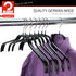 MAWA by Reston Lloyd Silhouette Series Non-Slip Coated Steel Clothes Hanger for Shirts and Dresses, Style 41/F, Set of 10, Black...