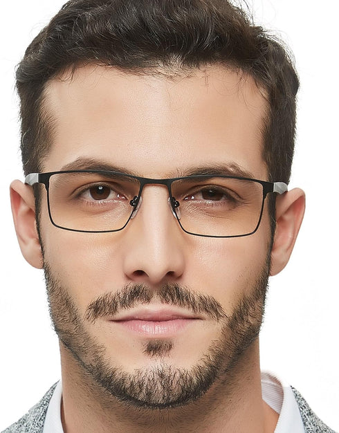OCCI CHIARI Blue Light Blocking Glasses for Men Metal Frame Eyeglasses Men's Computer Glasses Clear Lense...