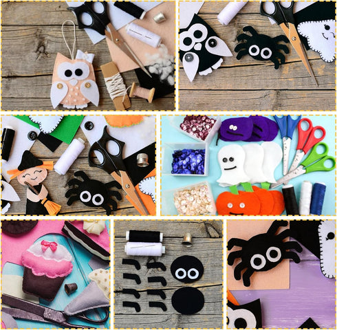 60PCS Felt Sheets Fabric, 4" X 4" Soft Felt Fabric for Crafts Halloween Christmas Fabric Fall Felt Squares for DIY and Sewing Projects (Black)...