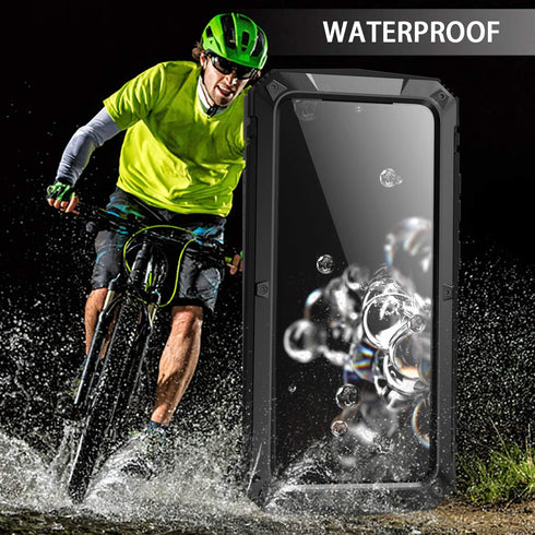 Compatible for Samsung Galaxy S20 Plus Case, Aluminum Metal Gorilla Glass Waterproof Shockproof Military Heavy Duty Sturdy Protector Cover Hard Ca...