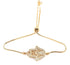 LESLIE BOULES 18K Gold Plated Hamsa Bracelet for Women Adjustable Chain...