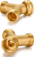 Garden Hose Splitter,2 Way Connector Heavy Duty Brass, Garden Faucet,Splitter for Outdoor Faucet, Hose y Splitter, Hose Bib Splitter (2 SET)...