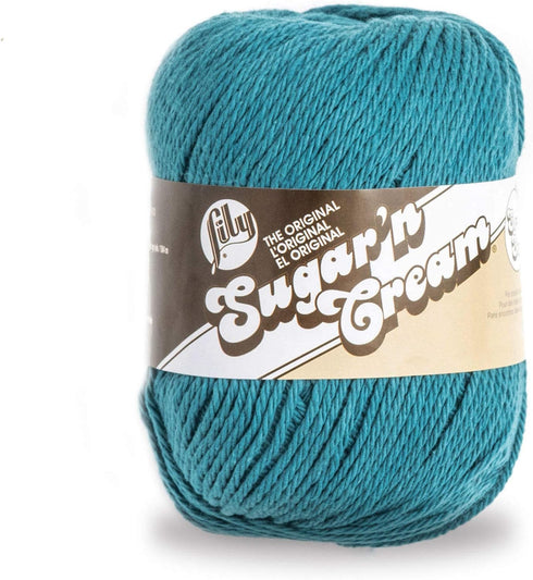 Lily Sugar'n Cream Super Size-Solid Yarn, Teal...
