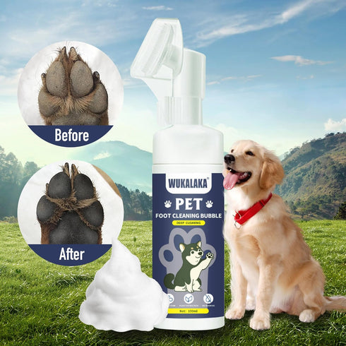 Dog Paw Cleaner | No-Rinse Foaming Cleanser | Pet Grooming Brush for Dog feet Cleaner | Gentle, All Natural Pet Paw Cleaner Quickly Cleans | 1PCS ...