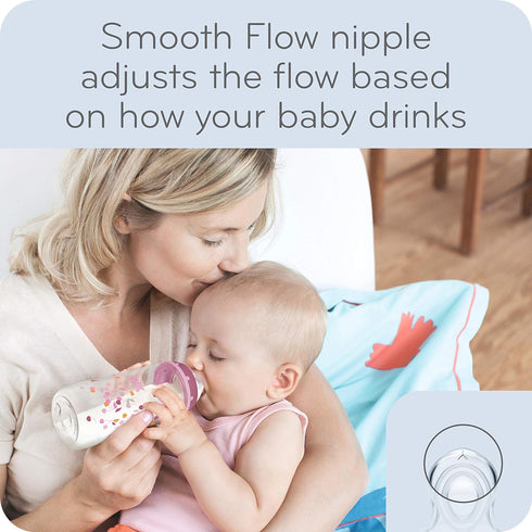 NUK Smooth Flow Anti Colic Baby Bottle, 5 oz, Horse...