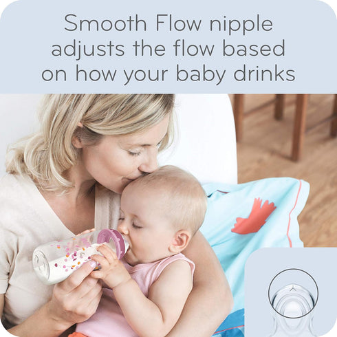 NUK Smooth Flow Anti-Colic Bottle, 5 Oz, 3 Pack...