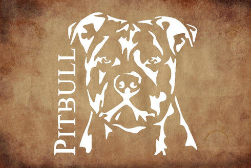 Reusable Dog Pitbull Stencil 5.5" x 5.5" - Custom Animal Design for Pet-Themed Crafts...