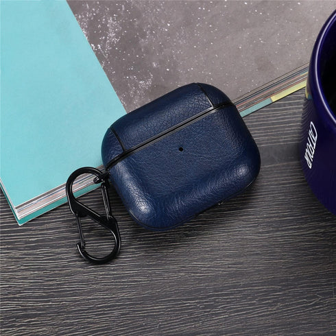 2021 Leather Case Compatible with AirPods 3rd Generation, Fully-Wrapped Portable Shockproof Leather Cover with Keychain for Apple Airpods 3 Chargi...