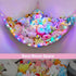 Stuffed Animals Net or Hammock Kids Toy Storage Organizer with LED Light Hanging Corner Stuffed Animals Holder Kids Girls Room Decor (Pack of 1)...
