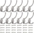 IBosins 12 Pack Silver Coat Hooks Wall Mounted with 24 Screws Retro Double Hooks Utility Silver Hooks for Coat, Scarf, Bag, Towel, Key, Cap, Cup, ...