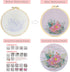 FOXTEMO Embroidery Kit for Beginners Adults, 1 Pack 20CM Embroidery Hoops, Flowers Embroidery Pattern Beginner Embroidery Kit with Needles and Thr...
