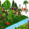 Model Scenery Kit, Painted Figures, Model Train Scenery, 47pcs, Miniature Trees, Model Trees, Model Grass Mat for Miniature Scene Landscape...