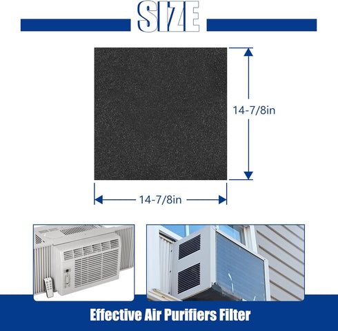 Cut to Fit Foam Pad Pre Filter, Air Purifiers Filter Replacement, Compatible with Most Air Conditioner, Trash Cans, Dehumidifier, 15 x 15 inch, 2 ...