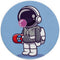 Mouse Pad?Cute Astronaut Holding Skateboard Cartoon Style Funny Round Mousepad?Small Non-Slip Rubber Gaming Pads?Office Dorm Computer Laptop Mouse...
