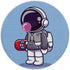 Mouse Pad?Cute Astronaut Holding Skateboard Cartoon Style Funny Round Mousepad?Small Non-Slip Rubber Gaming Pads?Office Dorm Computer Laptop Mouse...