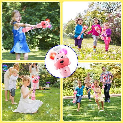 Bubble Wands for Kids Girls Princess Toy Bubble Machine Wand Maker Blower Musical&Light Up Outdoor Party Birthday Toys for Toddlers, Gift for 3 4 ...
