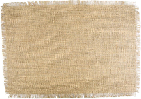 DII Jute Burlap Collection Kitchen Tabletop, Placemat Set, 13x19, Solid Natural, 6 Count...