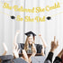 KatchOn, She Believed She Could So She Did Banner - Glitter 10 Feet, No DIY | Gold and Black You Did It Banner, Graduation Decorations 2025 | Medi...