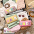 4 Pcs Large Chenille Letter Patch Makeup Bag Skin Stuff Hair Face Bag Preppy Patch Makeup Cosmetic Bag Toiletry Zipper for Women Teen Girl(Light C...