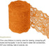 MECCANIXITY 3 Inch Wide 10 Yard Lace Ribbon Floral Pattern Orange Lace Trim Ribbon for Sewing Making, and DIY Crafts, Gift Wrapping, Bouquets, Wed...