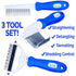 Ultimate Pet Dematting & Deshedding Set - 3 in 1 Grooming Tool Set - Dual Sided Undercoat Rake, Dematting Razor Comb & Detangling Pet Comb...