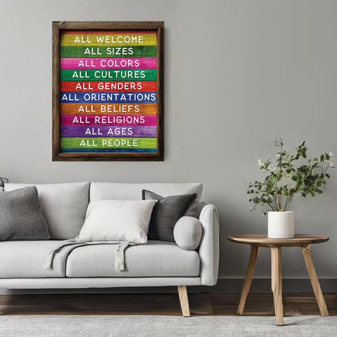 Posterizer 1 pcs-welcome poster for all-Gay & LGBTQ Art-Motivational & Inspirational Art-Gift for Gay, Bi, Lesbian-Gift for Teachers-School and cl...