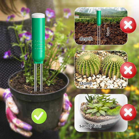 VODESON Plant Soil Moisture Meter with 230ft RF Wireless Waterproof for Moisture,Temp,Sunlight,Time,Ideal for Garden, Farm, Lawn Care-Outdoor Plan...