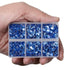 LPBeads 6400 Pieces Hotfix Rhinestones Lt Sapphire Flat Back 5 Mixed Sizes Crystal Round Glass Gems with Tweezers and Picking Rhinestones Pen...