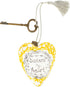 DEMDACO Sisters By Heart Dandelion Yellow 4 x 3 Heart Shaped Resin Keepsake Decoration...