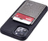 Dockem M2T Wallet Case for iPhone 12 Pro Max: Hidden Metal Plate for Magnetic Mounting with Canvas Style Synthetic Leather, 2 Card Slots (Black/Gr...