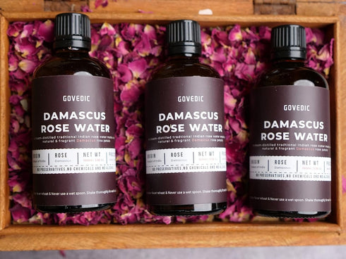Govedic Rose Water for Cooking, Baking, Cocktails | 100% Food Grade Rose Water | Face & Hair Care | Steam-Distilled Edible Damask Rose | 100 ml 3....