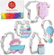 Baby Shower Cookie Cutters 5-Pc. Set Made in the USA by Ann Clark, Onesie, Bib, Rattle, Baby Bottle, Baby Carriage...