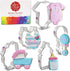 Baby Shower Cookie Cutters 5-Pc. Set Made in the USA by Ann Clark, Onesie, Bib, Rattle, Baby Bottle, Baby Carriage...