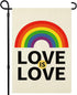 Love is Love Rainbow Pride Garden Flag Double Sided, LGBTQ Garden Flag Yard Flag for Outdoor Decoration 12x18 Inch...